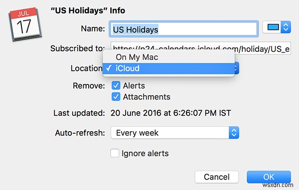 Mac으로 Apple 기기 전체에 캘린더 구독을 동기화하는 방법