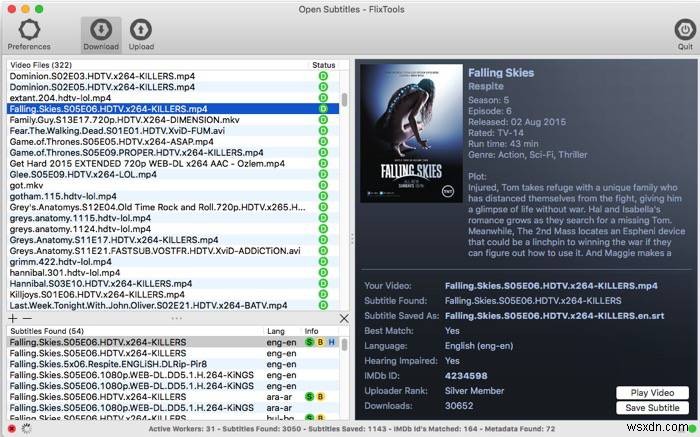 FlixTools Lite로 영화 자막 자동 검색·다운로드하기 [Mac]