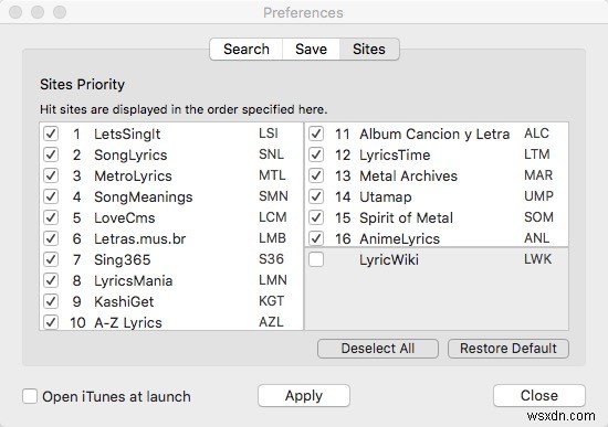 Singer Song Reader – iTunes 노래 가사를 자동으로 검색, 저장, 표시하는 무료 Mac 앱