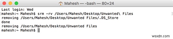 OS X 엘 캐피탠에서 휴지통 안전하게 비우는 방법
