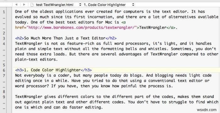TextWrangler: 심플하지만 강력한 기능을 갖춘 맥(Mac) 텍스트 편집기
