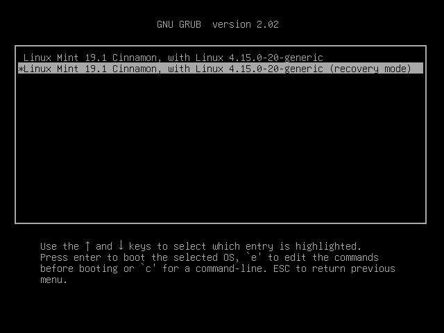 우분투(Ubuntu)에서 복구 모드(안전 모드)로 부팅하는 방법