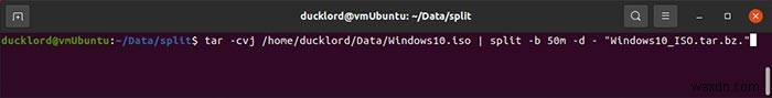 우분투(Ubuntu)에서 대용량 파일을 압축하고 분할하는 방법