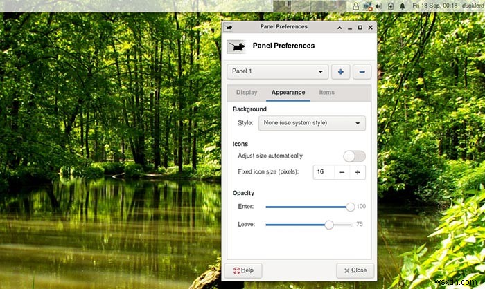 XFCE 패널과 터미널을 투명하게 만드는 방법