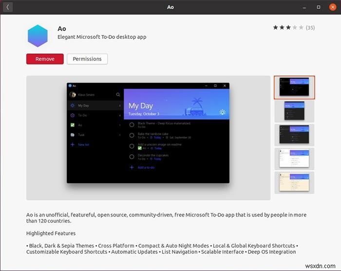 리눅스에서 Ao 앱으로 Microsoft To-Do 할 일을 관리하는 방법