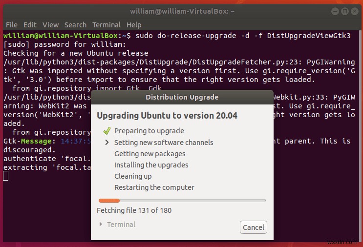 Ubuntu 18.04 LTS에서 20.04 LTS로 안전하게 업그레이드하는 방법
