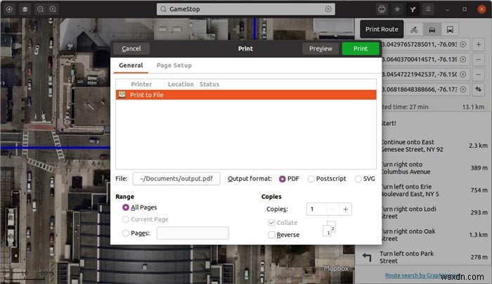 리눅스용 그놈 맵스(GNOME Maps) 설치부터 경로 PDF 내보내기까지 완벽 가이드