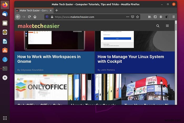 Ubuntu 20.04에서 상단 표시줄과 측면 패널(독) 숨기는 방법