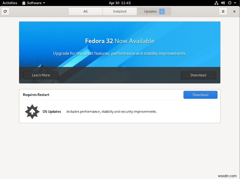 페도라(Fedora) 32로 업그레이드하는 방법: 터미널과 GNOME 소프트웨어 완벽 가이드