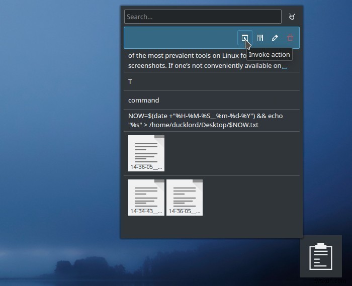 KDE 클립보드 위젯으로 클립보드 기록을 텍스트 파일로 백업하는 방법