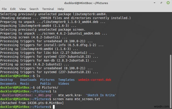 Linux 터미널에서 screen으로 멀티태스킹하는 방법