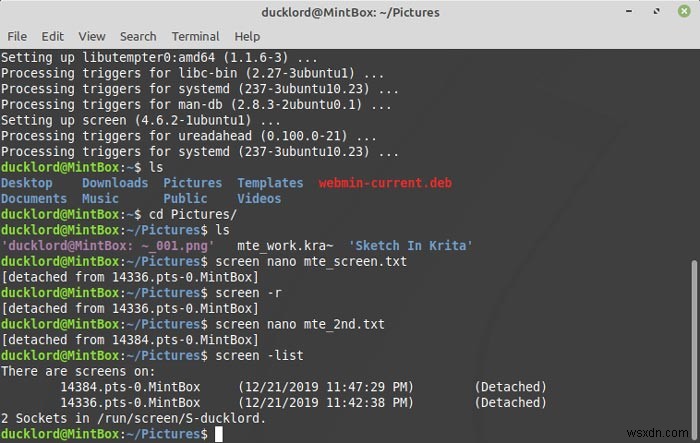 Linux 터미널에서 screen으로 멀티태스킹하는 방법