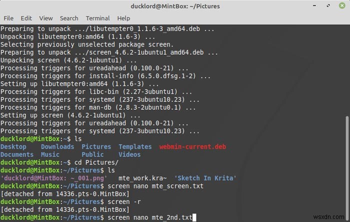 Linux 터미널에서 screen으로 멀티태스킹하는 방법