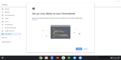 크롬북(Chromebook)에서 리눅스 앱 모드 활성화하는 방법