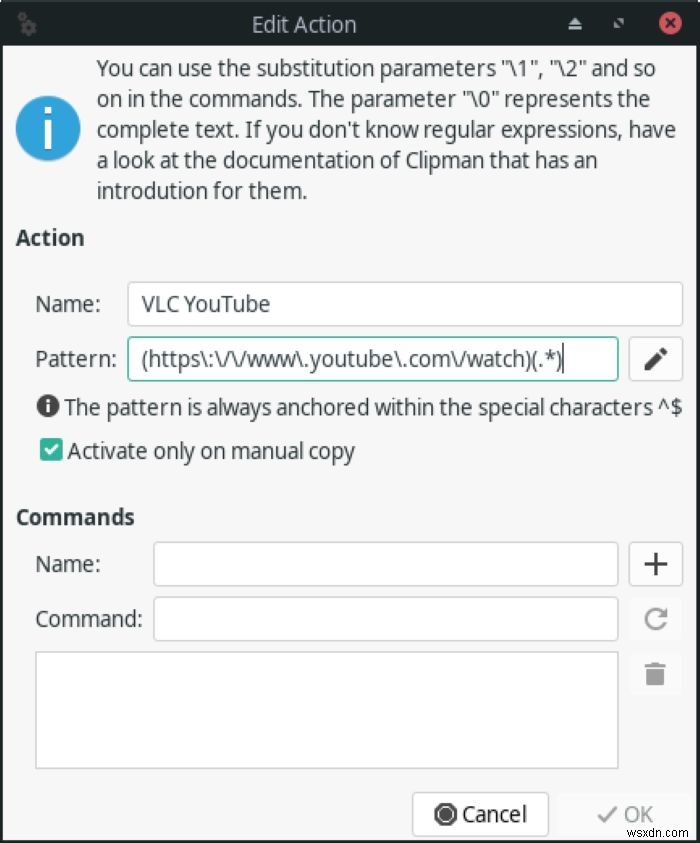 리눅스에서 Clipman으로 복사한 YouTube 링크를 VLC에서 바로 재생하는 방법