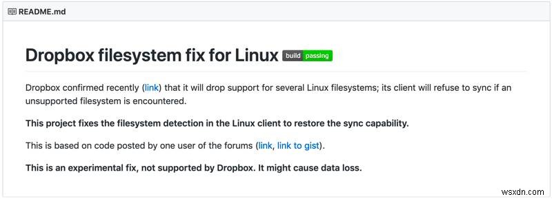 Ext4가 아닌 리눅스 파일 시스템에서 드롭박스(Dropbox) 사용하는 방법