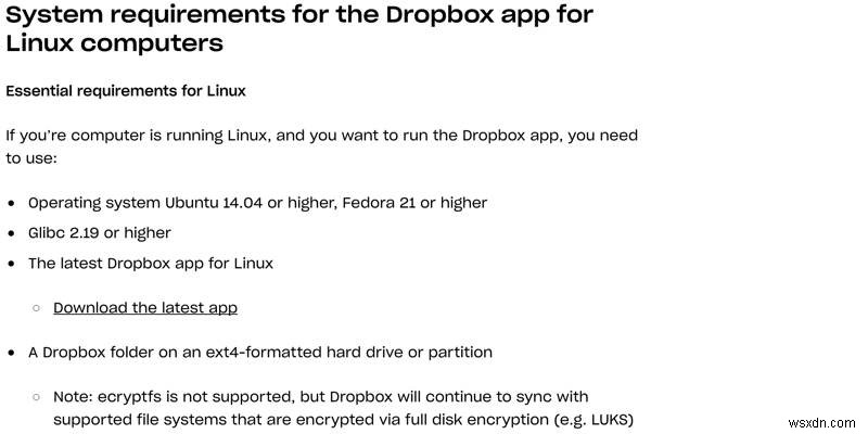 Ext4가 아닌 리눅스 파일 시스템에서 드롭박스(Dropbox) 사용하는 방법
