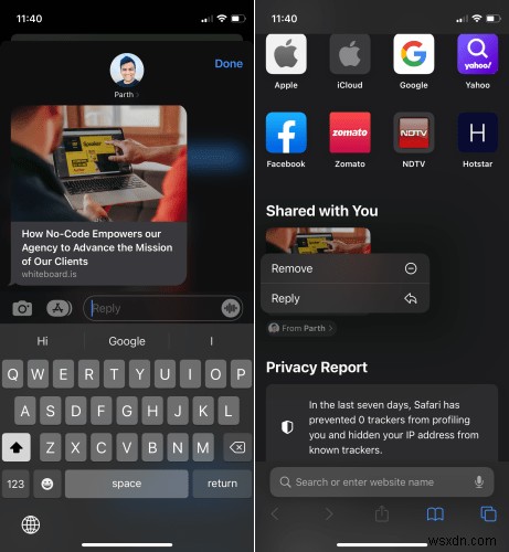 iOS 15  나와 공유함(Shared with You)  기능 완벽 활용 가이드