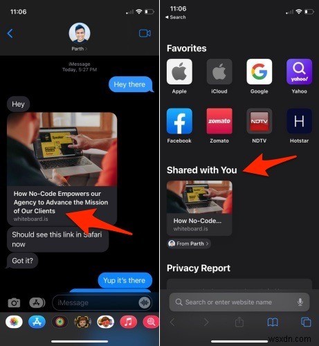 iOS 15  나와 공유함(Shared with You)  기능 완벽 활용 가이드