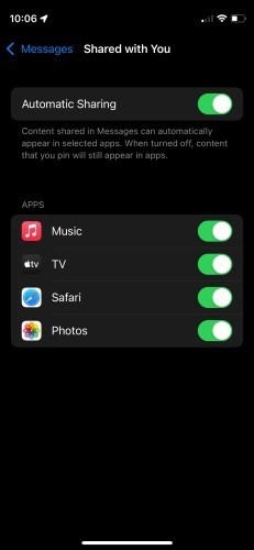 iOS 15  나와 공유함(Shared with You)  기능 완벽 활용 가이드