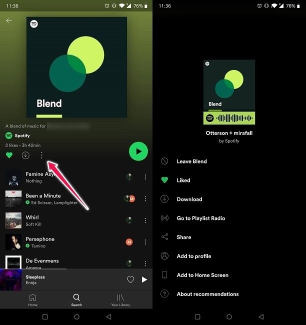 친구와 Spotify 블렌드(Blend) 플레이리스트 함께 만드는 방법