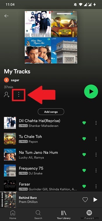 안드로이드에서 스포티파이(Spotify) 재생목록 커버 사진 변경하는 방법