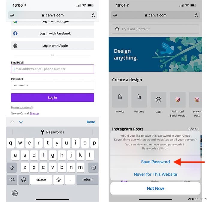 iOS 사파리에서 비밀번호 자동 저장 설정하는 방법
