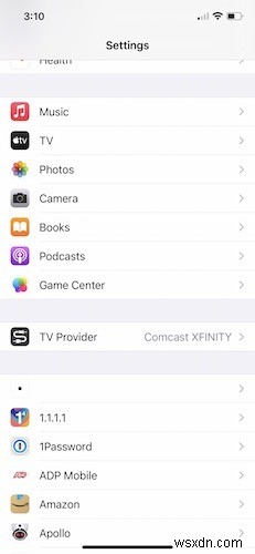 iOS 및 Apple TV에 TV 제공업체를 추가하는 방법