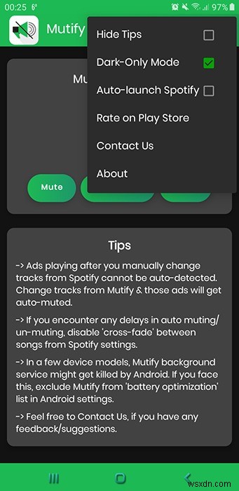 안드로이드에서 스포티파이(Spotify) 광고 자동 음소거하는 방법