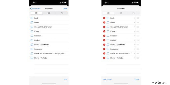 iOS 사파리 새 탭 페이지 즐겨찾기 설정 및 변경 방법