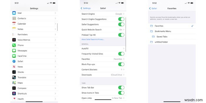 iOS 사파리 새 탭 페이지 즐겨찾기 설정 및 변경 방법