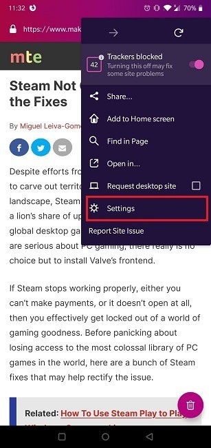 안드로이드 브라우저에서 쿠키 활성화하는 방법 (Chrome·Firefox·Opera)