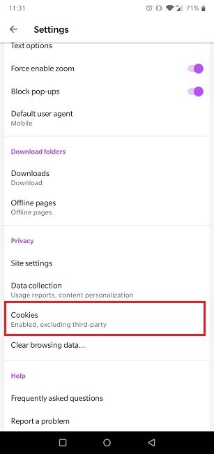 안드로이드 브라우저에서 쿠키 활성화하는 방법 (Chrome·Firefox·Opera)