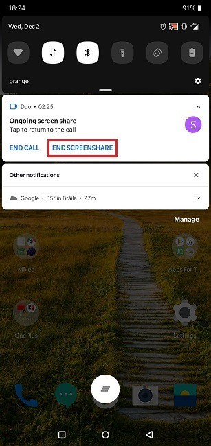 안드로이드에서 구글 듀오(Google Duo)로 화면 공유하는 방법