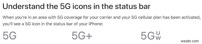 iPhone 12 화면의 5G 아이콘 완벽 해설: 5G, 5G+, 5G UW, 5G E 차이점