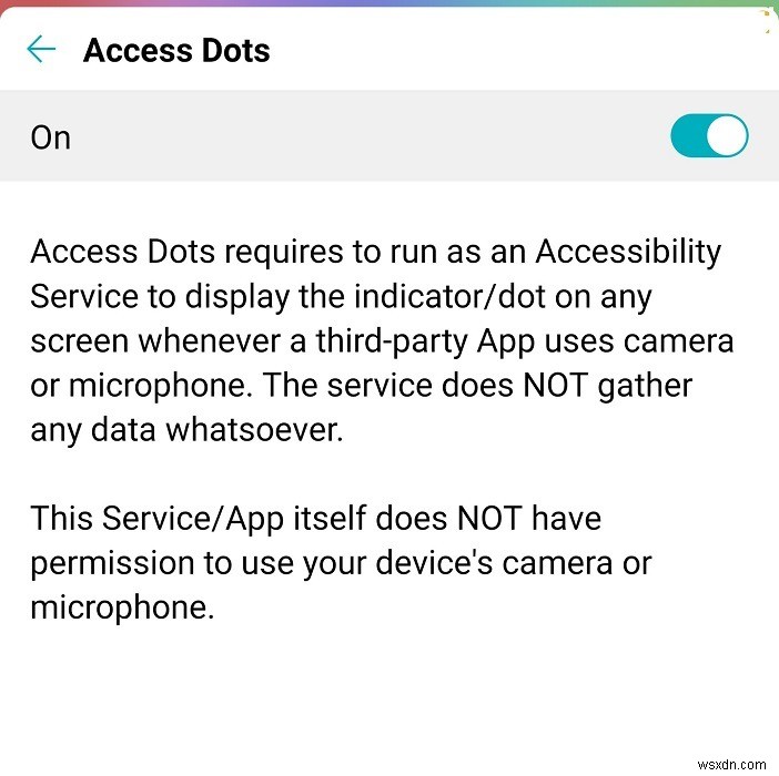 Access Dots로 앱이 백그라운드에서 마이크와 카메라를 몰래 사용하는지 확인하는 방법