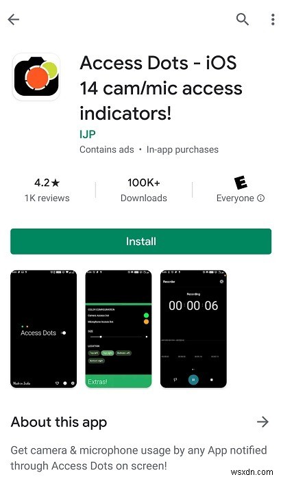 Access Dots로 앱이 백그라운드에서 마이크와 카메라를 몰래 사용하는지 확인하는 방법