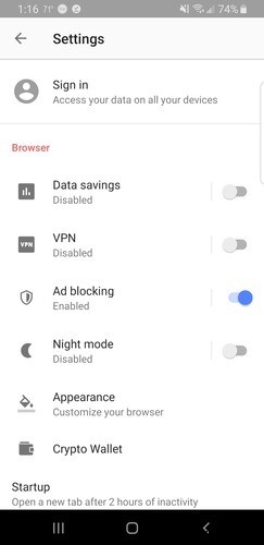 오페라(Opera) 브라우저로 안드로이드에서 무료 VPN 사용하는 방법