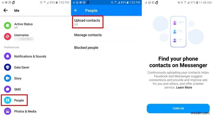 페이스북 메신저(Facebook Messenger) 연락처 동기화 및 해제하는 방법