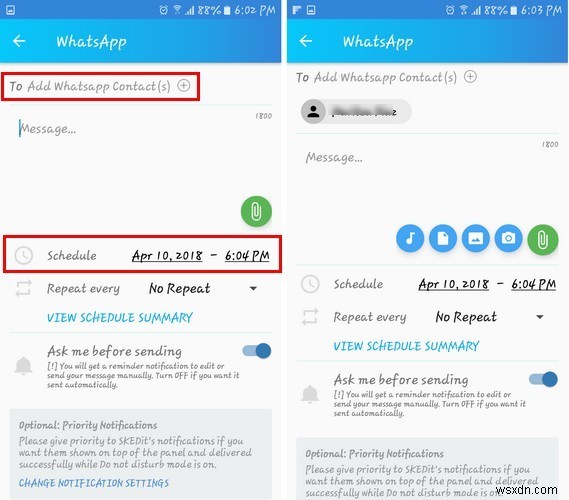 WhatsApp 메시지 예약 전송 방법, SKEDit 앱으로 간단히 해결하기