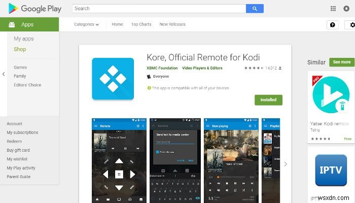안드로이드 공식 리모컨 앱 Kore 로 Kodi 원격 제어하는 방법