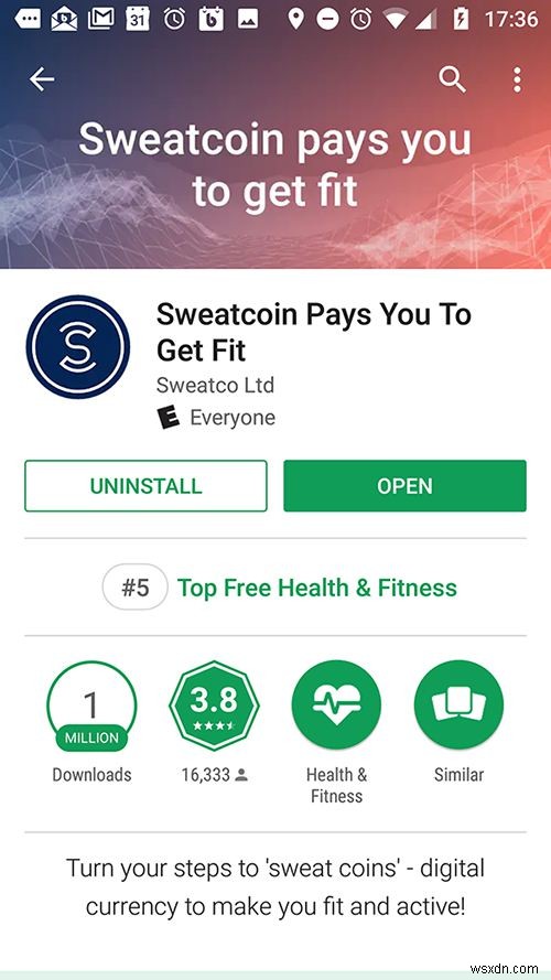 스웨트코인(Sweatcoin): 걷기만 하면 코인을 벌어주는 앱