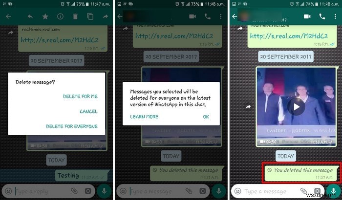 WhatsApp에서 보낸 메시지 삭제하는 방법 – 실수로 보낸 메시지 되돌리기