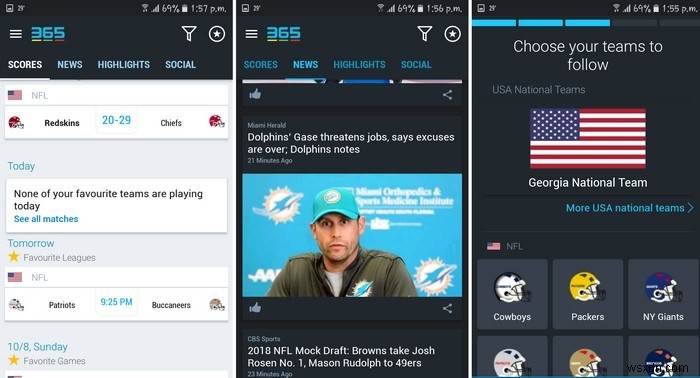 NFL 팬이라면 꼭 설치해야 할 최고의 안드로이드 앱 5가지