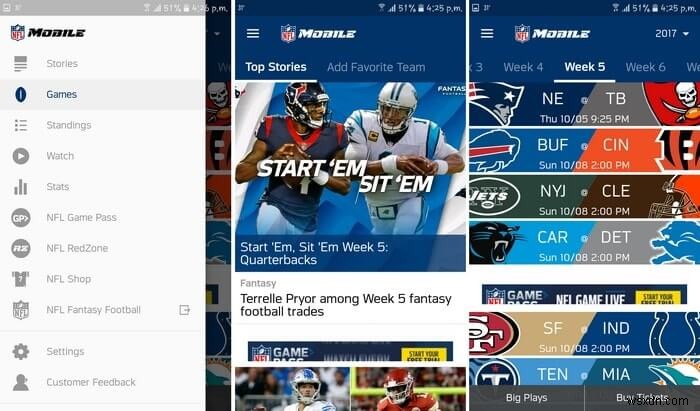 NFL 팬이라면 꼭 설치해야 할 최고의 안드로이드 앱 5가지