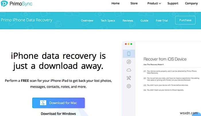 Primo iPhone Data Recovery로 소중한 디지털 라이프를 지키세요