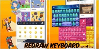 안드로이드 리드로우 키보드(Redraw Keyboard): 다채로운 이모티콘, 스티커, 테마를 한자리에