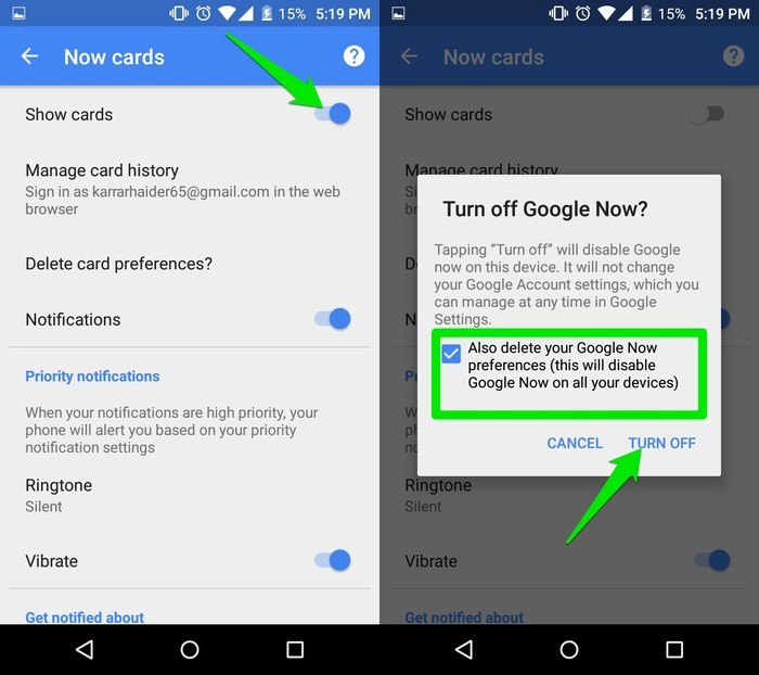 Google Now 알림이 거슬리나요? 알림 제어부터 완전히 끄는 방법까지