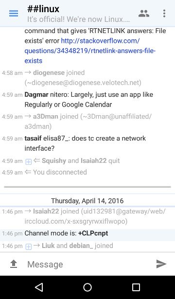 안드로이드 사용자를 위한 추천 IRC 클라이언트 5선