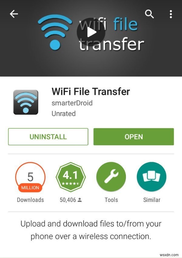 Wi-Fi File Transfer 앱으로 안드로이드와 PC 간 파일 무선 전송하기